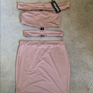 Two piece bodycon dress